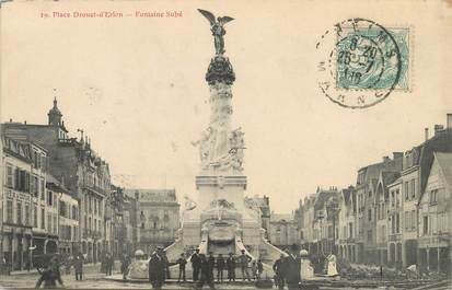 / CPA FRANCE 51 "Reims, place Drouet d'Erlon, fontaine Subé"