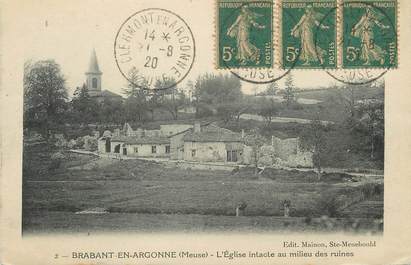 / CPA FRANCE 55 "Brabant en Argonne, l'église intacte au milieu des ruines"