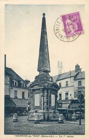 / CPA FRANCE 76 "Gournay en Bray, la fontaine"