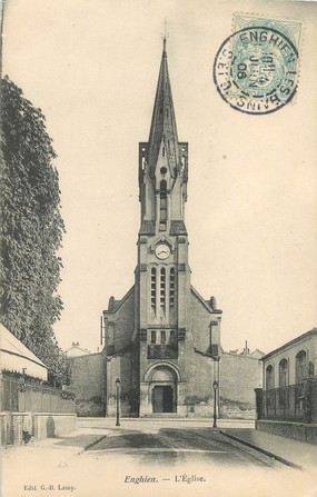 / CPA FRANCE 95 "Enghien, l'église"