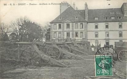 / CPA FRANCE 29 "Brest, Fautras, artillerie de forteresse"