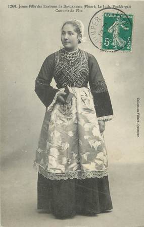 / CPA FRANCE 29 "Jeune fille des environs de Douarnenez, costume de fête"