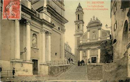 CPA FRANCE 06 "Menton, la Cathédrale"