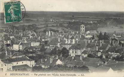 / CPA FRANCE 88 "Neufchâteau, vue générale vers l'église Saint Christophe"