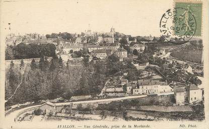 / CPA FRANCE 89 "Avallon, vue générale prise de la Morlande " 