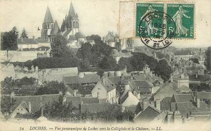 / CPA FRANCE 37 "Loches, vue panoramique"