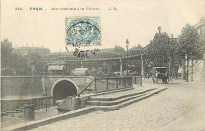 / CPA FRANCE 75019 "Paris, Métropolitain de la Villette" / METRO