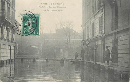 / CPA FRANCE 75005 "Paris, rue des Chantiers" / INONDATIONS