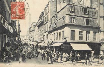 / CPA FRANCE 75007 "Paris, la rue Saint Dominique"