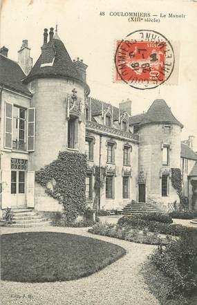 / CPA FRANCE 77 "Coulommiers, le manoir" / TIMBRE DE CARNET