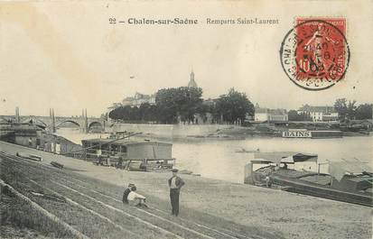 / CPA FRANCE 71 "Chalon sur Saône, remparts Saint Laurent"