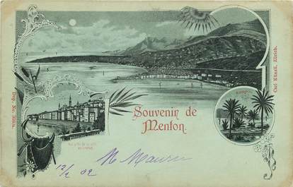 CPA FRANCE 06 "Souvenir de Menton"