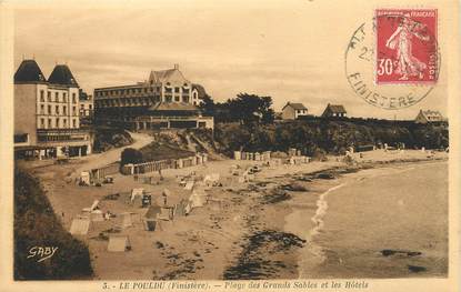 / CPA FRANCE 29 "Le Pouldu, plage des grands sables et les hôtels"