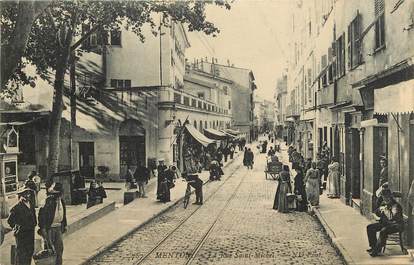 CPA FRANCE 06 "Menton, La Rue Saint Michel"