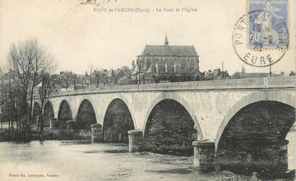 / CPA FRANCE 27 "Pont de l'Arche, le pont et l'église"