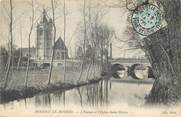 28 Eure Et Loir / CPA FRANCE 28 "Nogent Le Rotrou, l'Huisne et l'église Saint Hilaire"