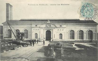 / CPA FRANCE 16 "Fonderie de Ruelle, atelier des Mouleries" / CACHET AMBULANT