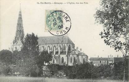 / CPA FRANCE 18 "Graçay, l'église"