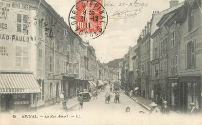 / CPA FRANCE 88 "Epinal, la rue Aubert"