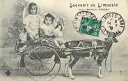 87 Haute Vienne / CPA FRANCE 87 "Souvenir du Limousin, gracieux Attelage" / CHEVRE / ENFANTS