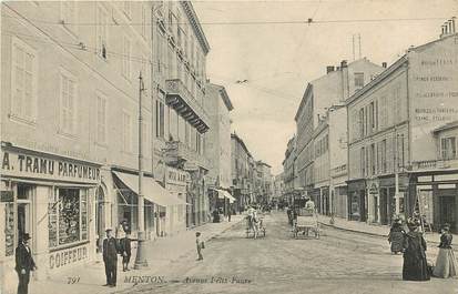 CPA FRANCE 06 "Menton, avenue Félix Faure"