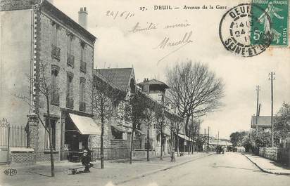 / CPA FRANCE 95 "Deuil, avenue de la gare"