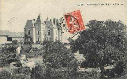 / CPA FRANCE 79 "Airvault, le château" / CACHET AMBULANT