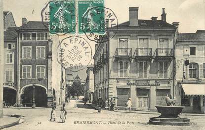 / CPA FRANCE 88 "Remiremont, hôtel de la poste" / CACHET AMBULANT