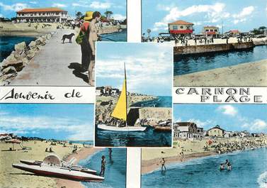 / CPSM FRANCE 34 "Carnon plage, les joies et les plaisirs du canal et de la plage"