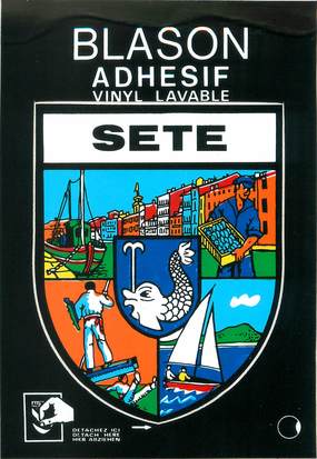 / CPSM FRANCE 34 "Sète" / BLASON ADHESIF