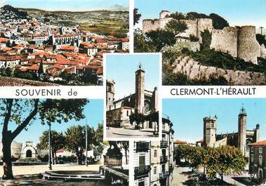 / CPSM FRANCE 34 "Souvenir de Clermont l'Herault"