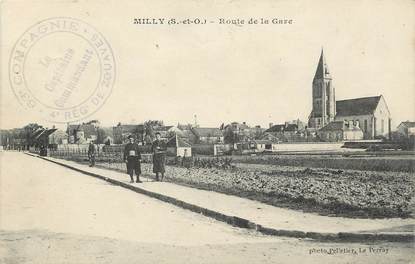 / CPA FRANCE 91 "Milly, route de la gare"