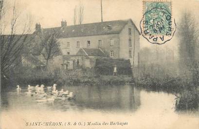 / CPA FRANCE 91 "Saint Chéron, moulin des Herbages" / CACHET AMBULANT