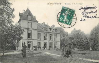 / CPA FRANCE 91 "Vert Le Grand, château de la Saussaye"