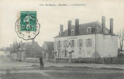 / CPA FRANCE 36 "Reuilly, la gendarmerie" / CACHET AMBULANT