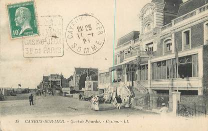 / CPA FRANCE 80 "Cayeux sur Mer, quai de Picardie, Casino"