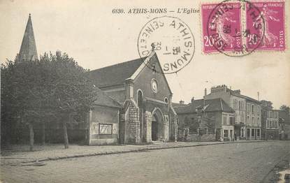 / CPA FRANCE 91 "Athis Mons, l'église"