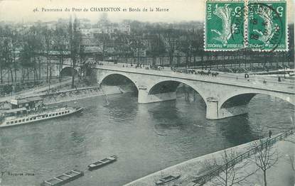 / CPA FRANCE 94 "Panorama du pont de Charenton et bords de la marne"