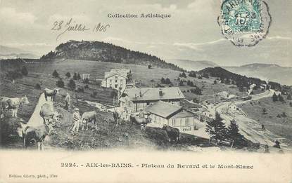 / CPA FRANCE 73 "Aix Les Bains, plateau du Revard et le Mont Blanc"