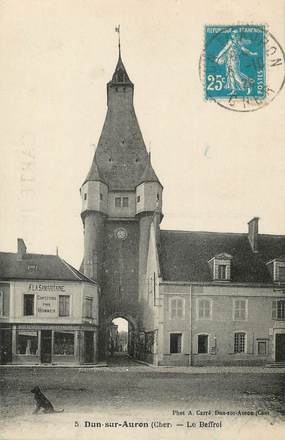 / CPA FRANCE 18 "Dun sur Auron, le Beffroi "