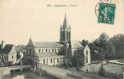 / CPA FRANCE 18 "Lignières, l'église "