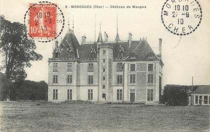 / CPA FRANCE 18 "Morogues, château de Maupas" / CACHET PERLE