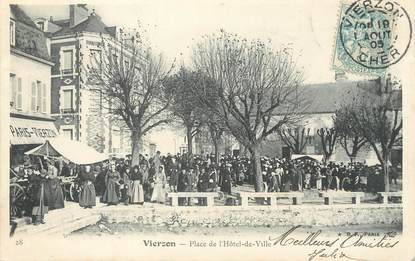 / CPA FRANCE 18 "Vierzon, place de l'hôtel de ville"