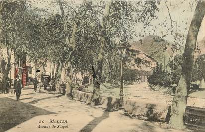 CPA FRANCE 06 "Menton, Avenue de Sospel"