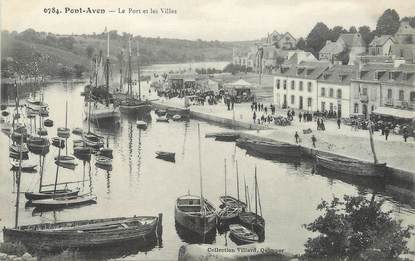 / CPA FRANCE 29 "Pont Aven, le port et les villas"