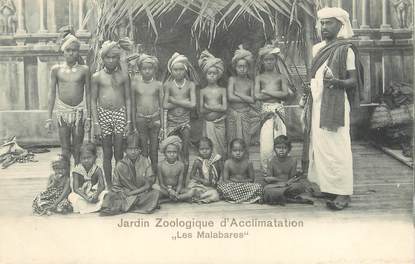 / CPA FRANCE 75016 "Paris, jardin zoologique d'Acclimatation, les Malabares" / ENFANTS