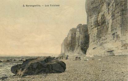/ CPA FRANCE 76 "Varengeville, les falaises" / CARTE TOILEE
