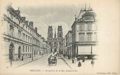 / CPA FRANCE 45 "Orléans, perspective de la rue  Jeanne d'Arc"