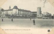 46 Lot / CPA FRANCE 46 "Cahors, place Thiers , caserne et tour du Pape Jean"