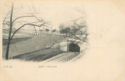 / CPA FRANCE 47 "Agen, pont Canal"